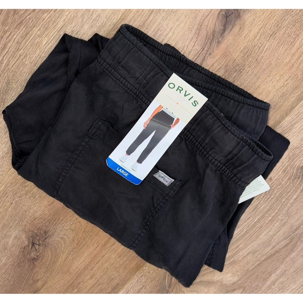 New Orvis Women's Black Large Tencel Jogger Pants